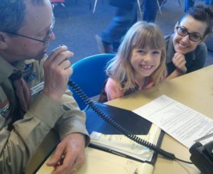 Girl Scouts and Moms participated in the event.