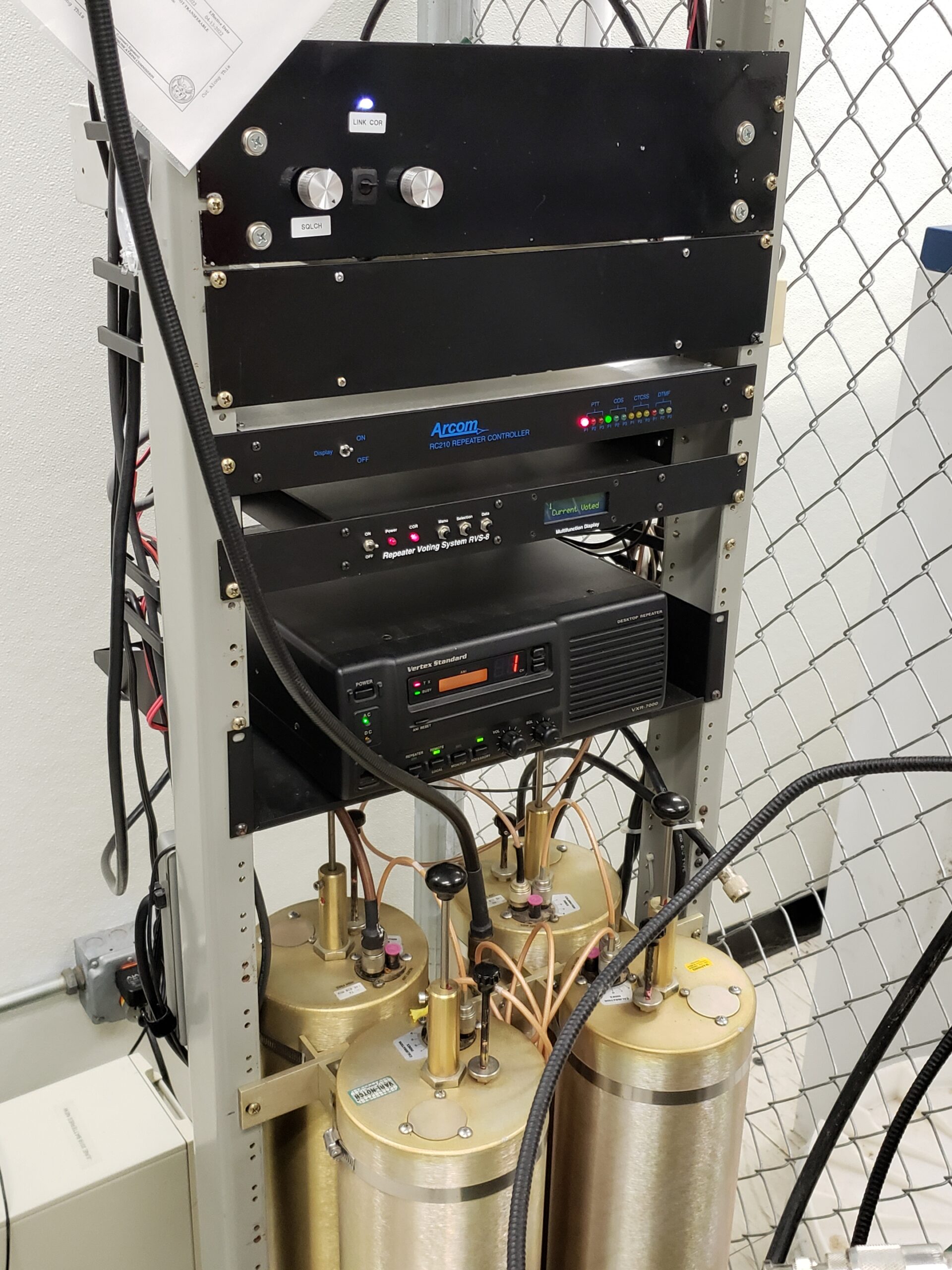 Rptr stack 7000 and cans – Southwest Iowa Amateur Radio Club